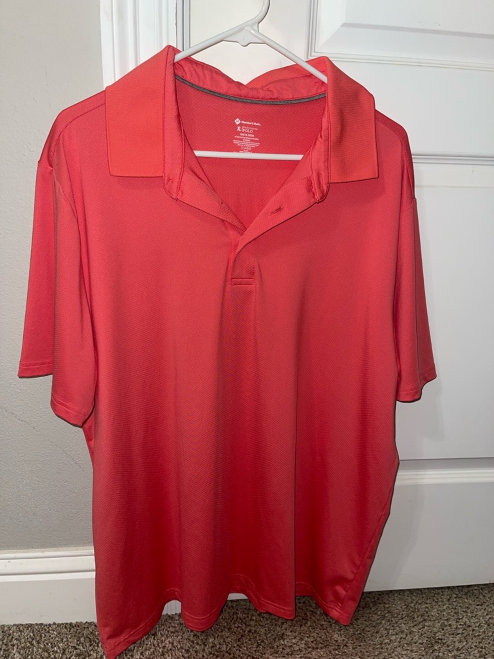 Men's Red Performance Polo Shirt